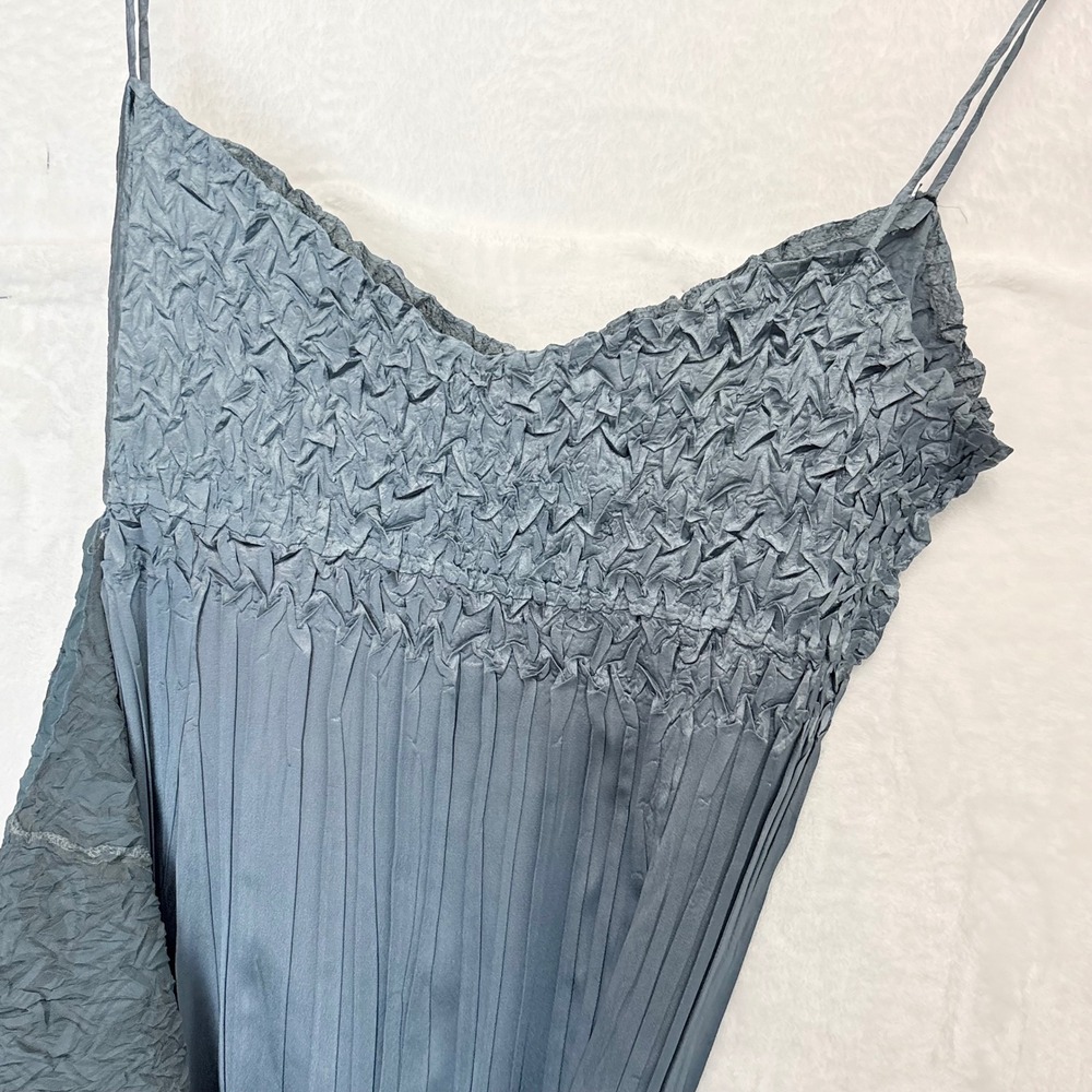 Komarov Ethereal Water Nymph Shimmer Chiffon Asymmetric Dress Large Maxi Fairy - Picture 6 of 9